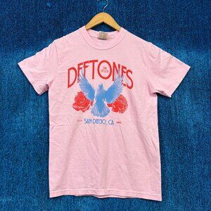 Deftones Dia De Los Deftones Tour 25 Pink Rock T-Shirt Size Small